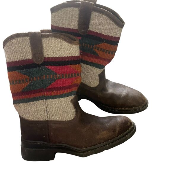 Double H Men's 11 M Blanket Aztec Western Blanket Mexico Cowboy Leather Boots - Picture 7 of 11